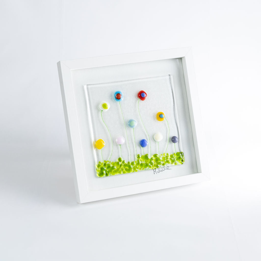 Fused Glass Framed Picture – 8x8
