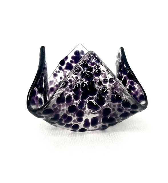 Fused Glass Hankerchief Candleholder