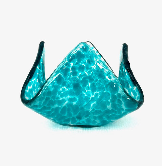 Fused Glass Hankerchief Candleholder