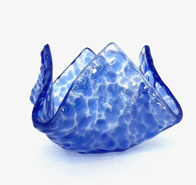 Fused Glass Hankerchief Candleholder