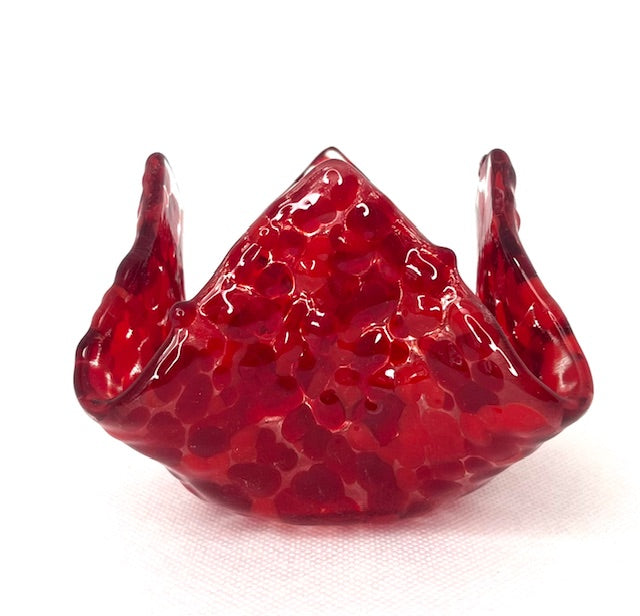 Fused Glass Hankerchief Candleholder