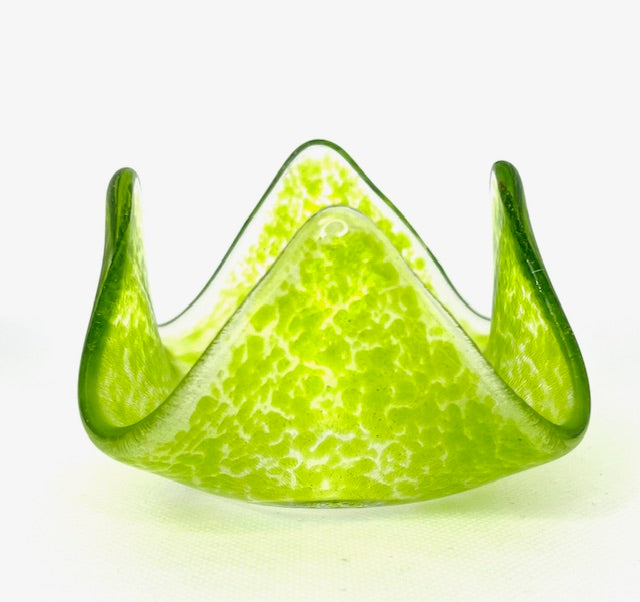 Fused Glass Hankerchief Candleholder