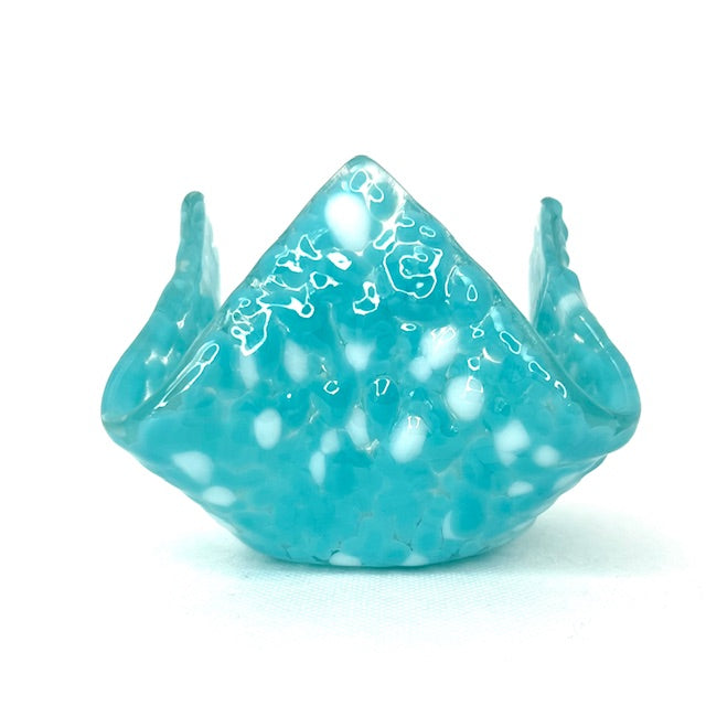 Fused Glass Hankerchief Candleholder
