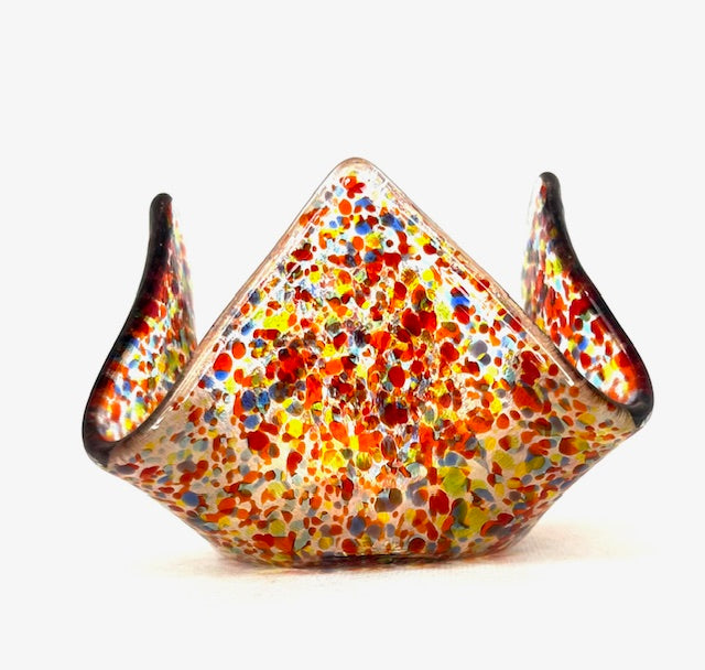 Fused Glass Hankerchief Candleholder