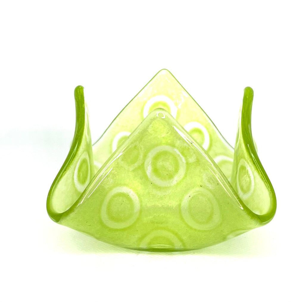 Fused Glass Handkerchief Candleholder Circles
