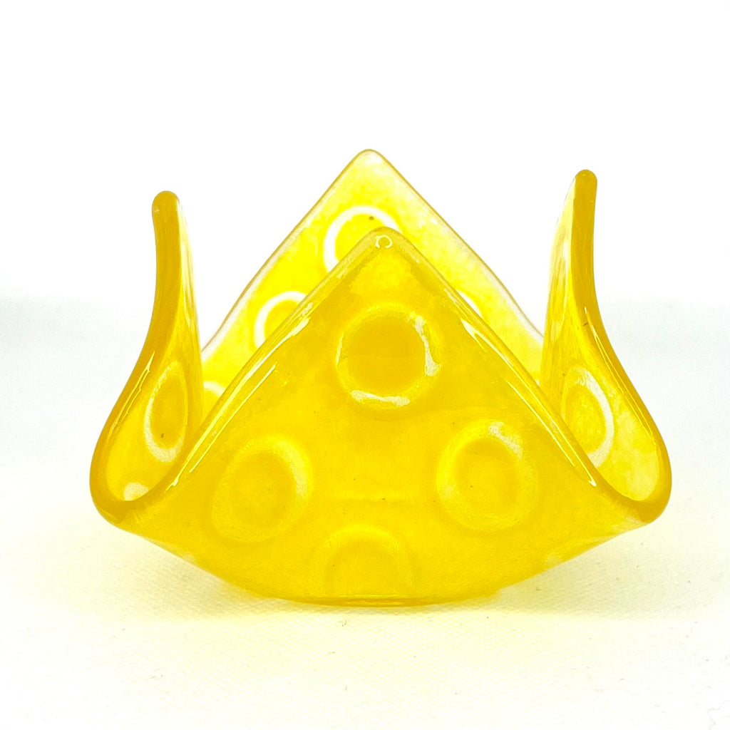 Fused Glass Handkerchief Candleholder Circles