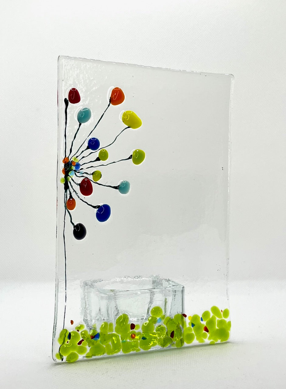 Fused Glass Candleholder (6x4)