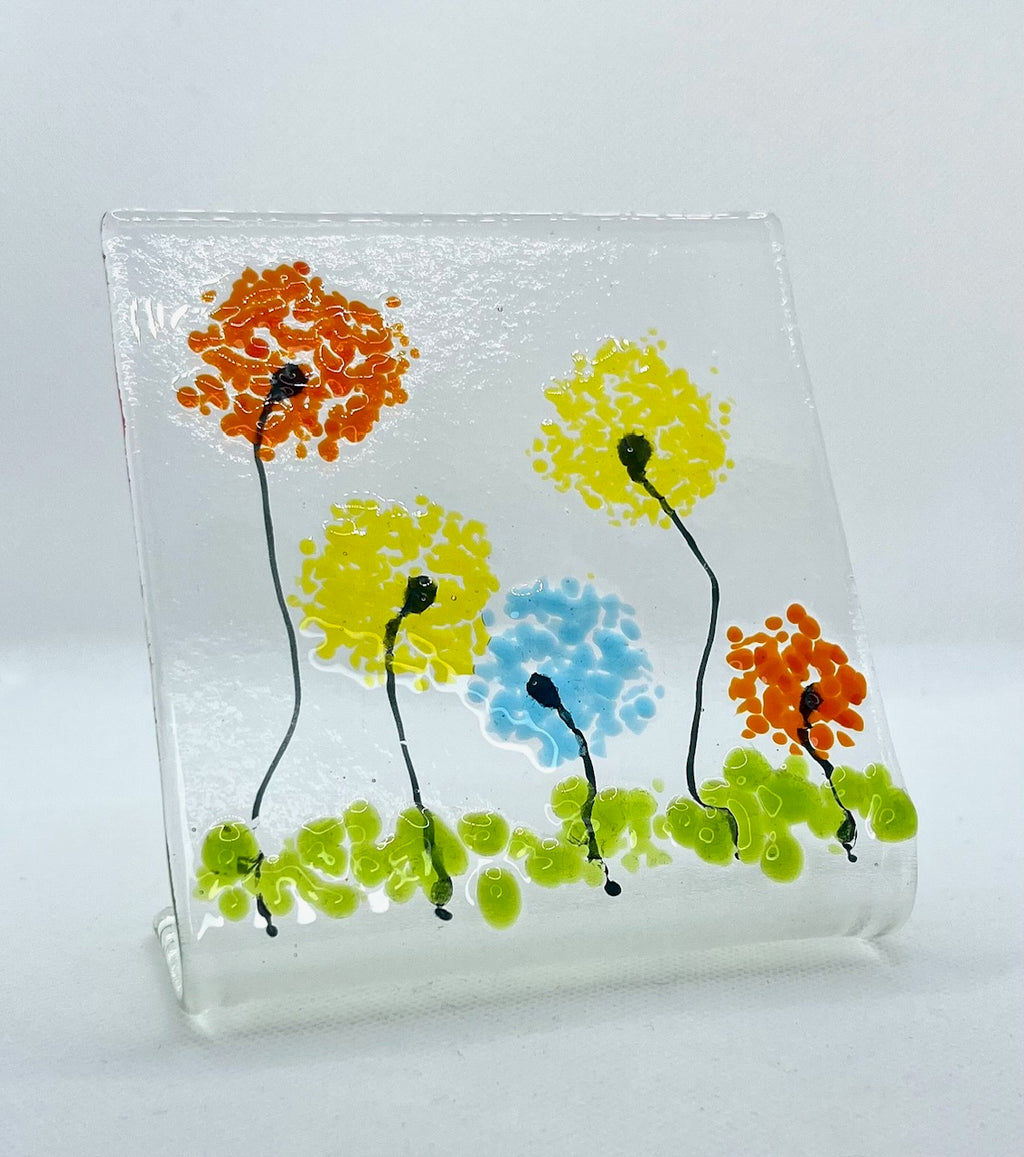Fused Glass Small Freestanding Pictures 4.5in x 4.25in
