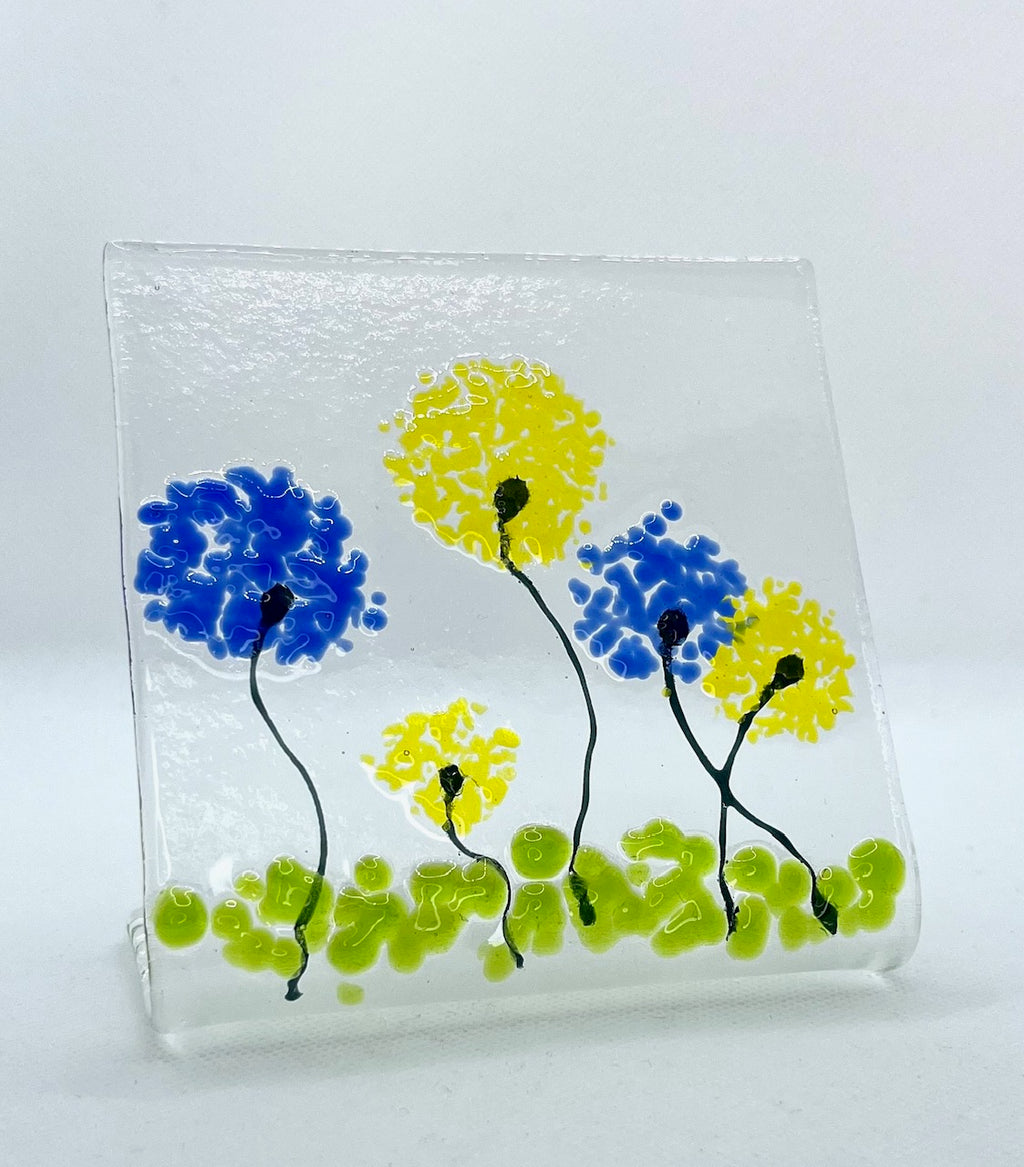 Fused Glass Small Freestanding Pictures 4.5in x 4.25in