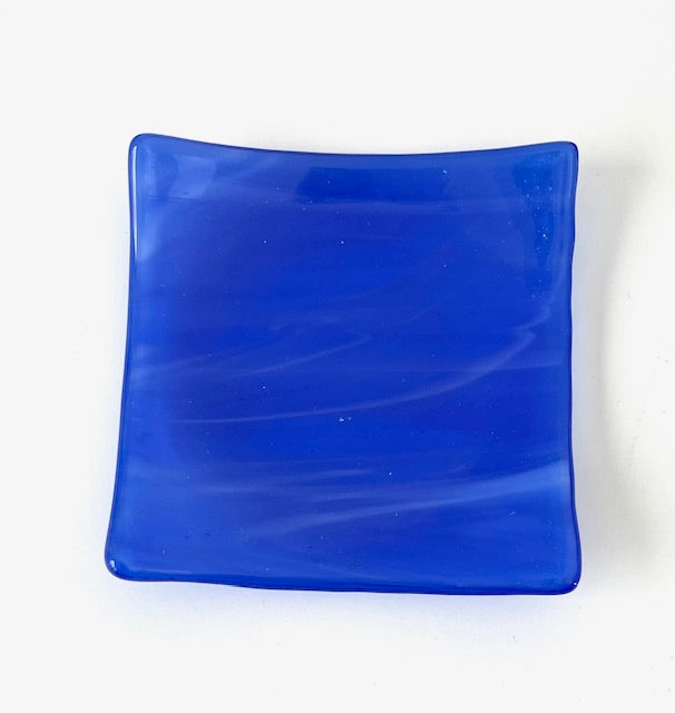 Fused Glass Floral Trinket (3.25 x 3.25)