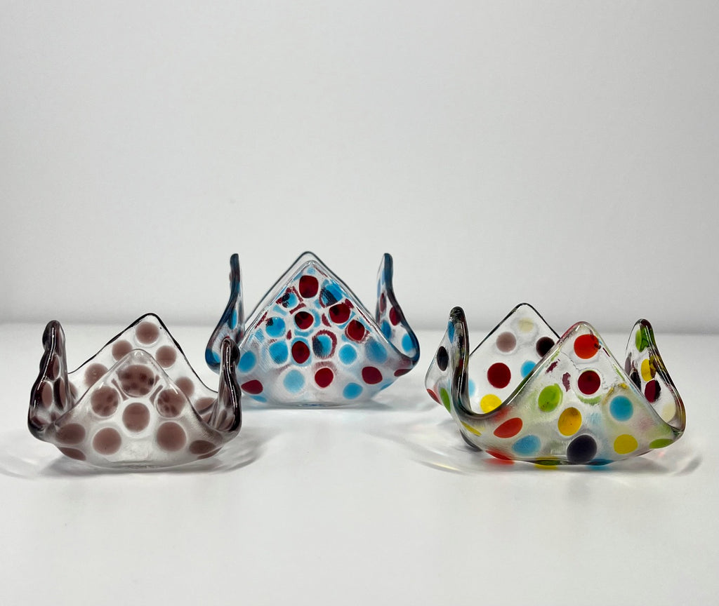 Fused Glass Hankerchief Candleholder