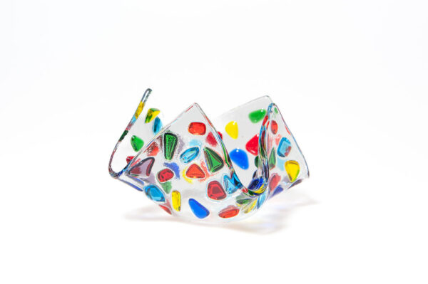 Fused Glass Rainbow \ Chakra Candle Holder - Image 5