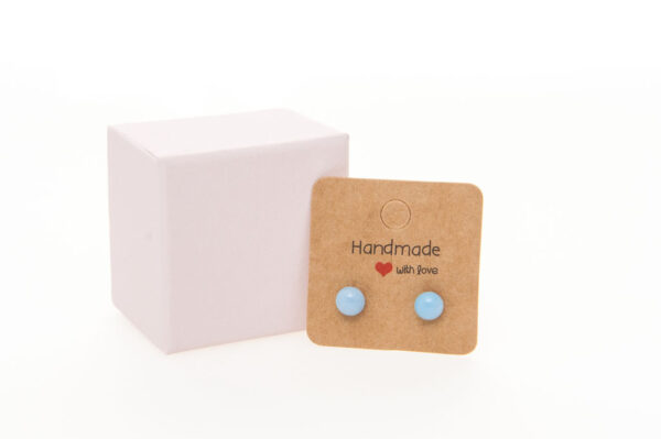 Fused Glass Stud Earrings - Image 7