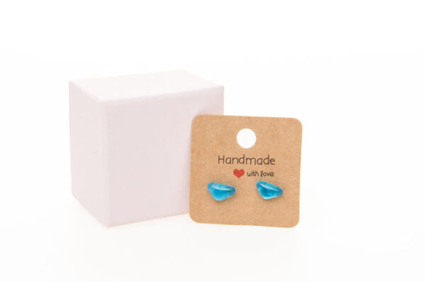 Fused Glass Stud Earrings - Image 4