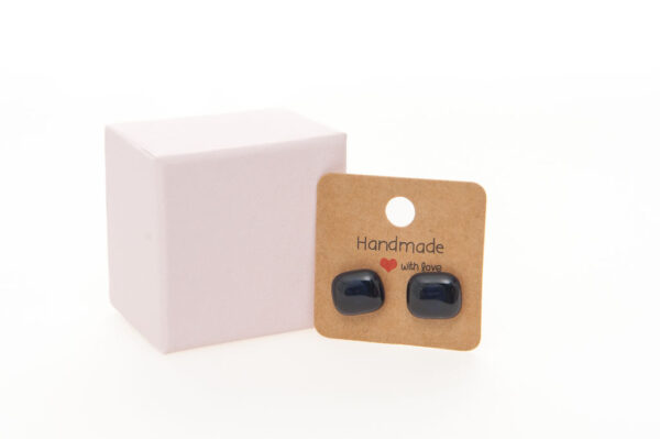 Fused Glass Stud Earrings - Image 5