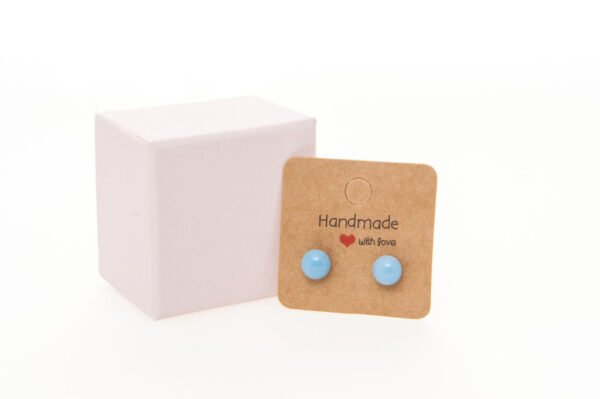 Fused Glass Stud Earrings - Image 6